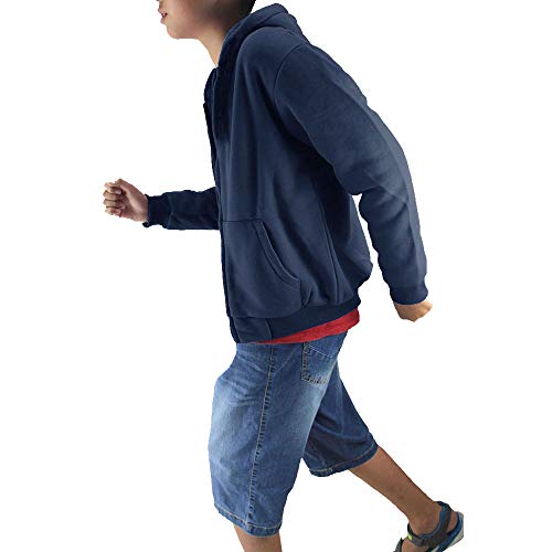 Facitisu Boys Fleece Hoodies Youth Sherpa Lined Full Zip Hooded Jacket Child Athletic Winter Warm Sweatshirts3