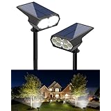 センサーライト 屋外 防水 人感センサー ソーラー スポット ガーデンライト 自動点灯 防犯 昼光色 42LEDs 高輝度 2200mAh大容量バッテリー IP65防水 ガーデン 玄関 庭園 車道 歩道 駐車場 屋外 照明 2個セット