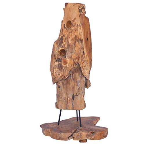 Soporte para 8 botellas de vino de madera de teca sólida miniatura 3