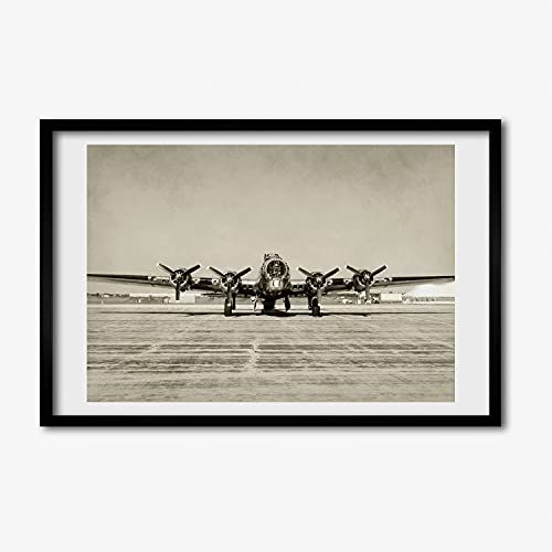 Peinture photo affiche de bombardier avec cadre MDF Tulup 60x40