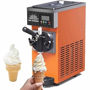 Commercial Soft Serve Ice Cream Machine 450W 750W 4-8KG h Yield 3 5L Hopper 1 2L Cylinder LCD