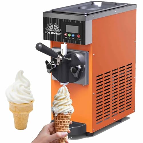 Commercial Soft Serve Ice Cream Machine 450W 750W 4-8KG h Yield 3 5L Hopper 1 2L Cylinder LCD