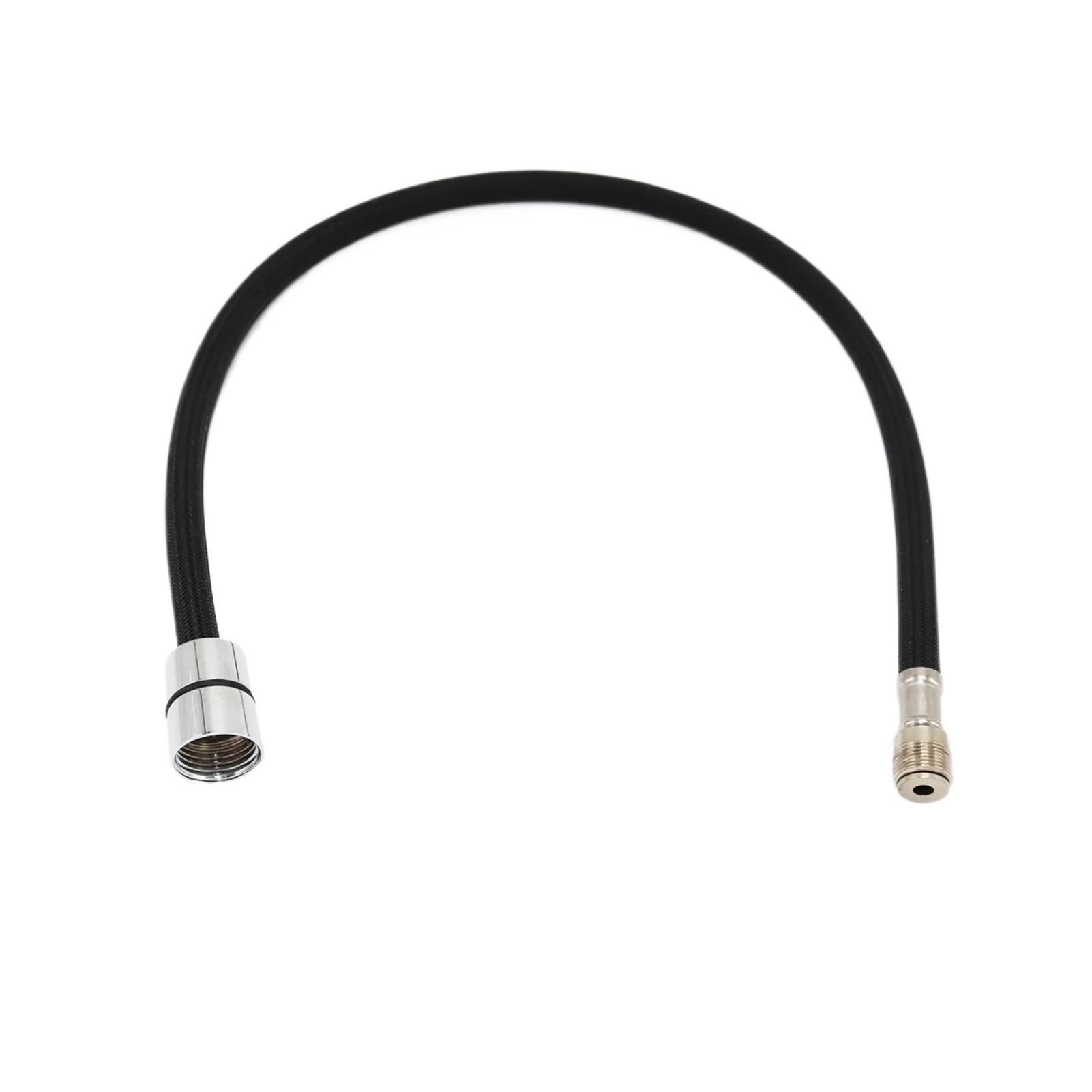 ZYCHSJXA 50cm/60cm/85cm/150cm F1/2 M15*1 Nylon Braided Flexible Water Hose for Kitchen Pull Out Faucet Spinning Black Gray Plumbing(50cm Black)