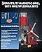 1.57 in Mag Drill Press with Adapter, 1450W 820RPM 2922LBF 13000N Magnetic Drill Machine, Portable Electric Drill Kits for Steel, Metal, and Iron