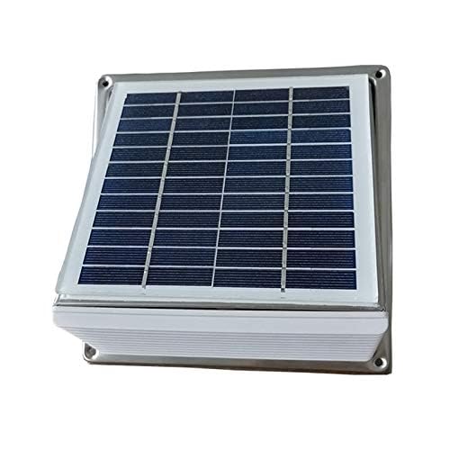 EcoCalm Solar Fan With Battery, 8" Solar Powered Fans For Shed With 25W Bifacial