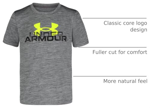 Image of Under Armour Boys' Short Sleeve Wordmark Graphic T-Shirt, Lightweight & Breathable, Relaxed Fit