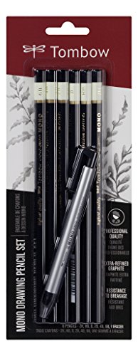 Tombow MONO-6PC-SET Lot de 6 Kit de dessin Multicolore