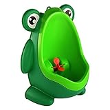 Frog Potty Training Urinal for Toddler Boys Toilet,Removable Toilet Pee Trainer with Funny Aiming Target - Green