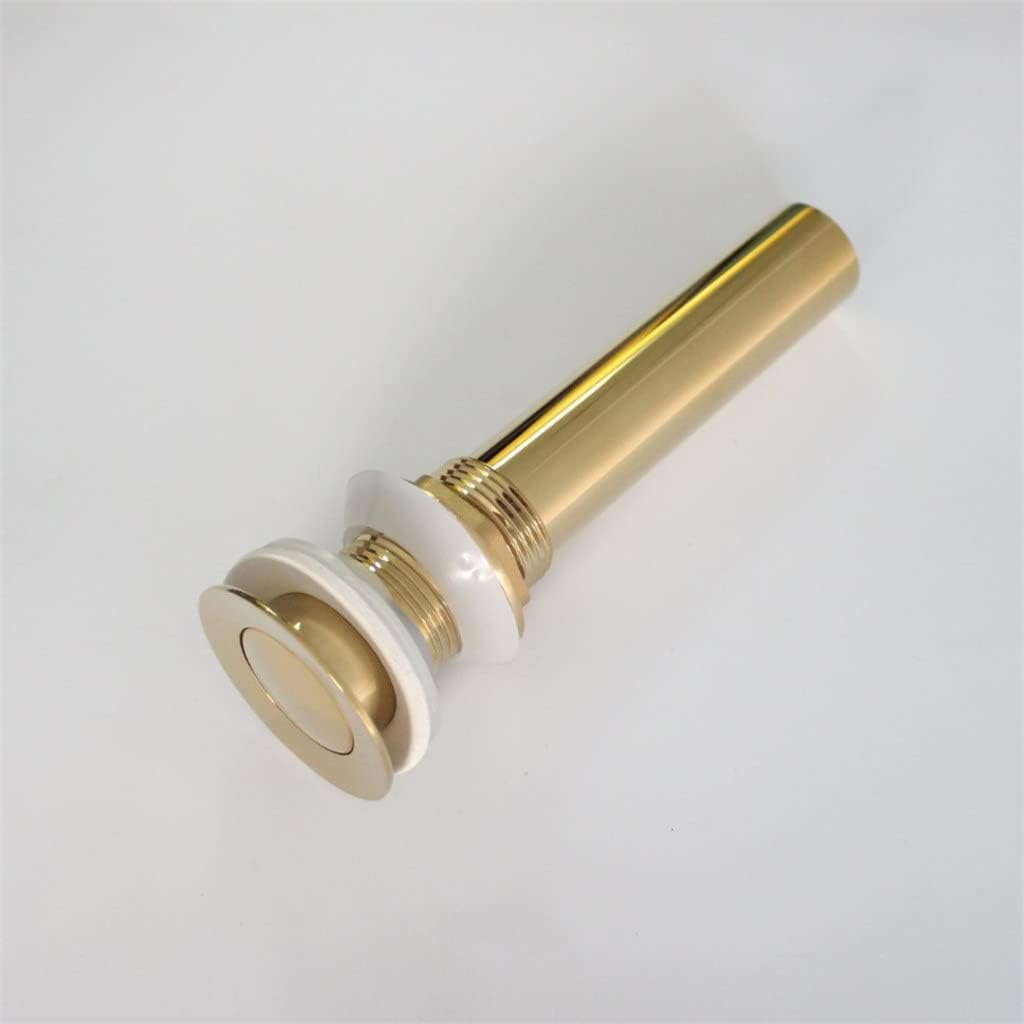 Basin Sink Golden Polished Basin Up Drain Click-Clack Strainer Waste Drainer Bathroom Accessories(E)
