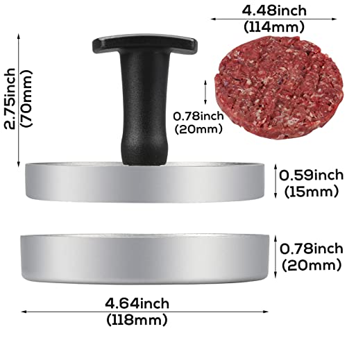 FAVIA Burger Press 100 Patty Papers Set I Non-stick Hamburger Patty Maker Mold Ring for Beef Veggie Burger BBQ Barbecue Grill BPA Free Dishwasher Safe - Thumbnail 2