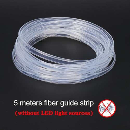 Image of Fiber Optic Waterproof Car Side Glow LED Illumination Optic Fiber Band Car Interior Atmosphere Neon Cold Lights 5 Meters (16.40ft)