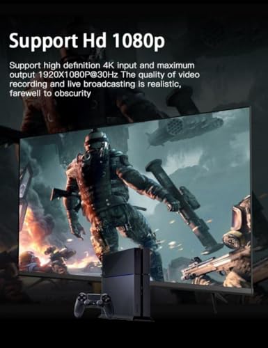 Image of MICROWARE 4K Video Capture Card for HDMI-Compatible Male to USB Female Adapter 1080P Live Video Strea-ming Game Recorder (Z51 Video Capture Card)