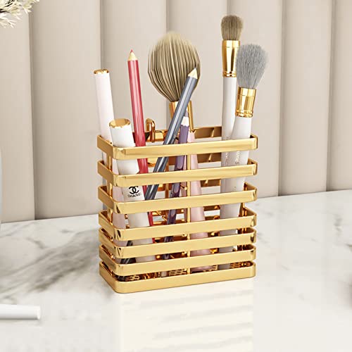 wuyukeji Make Up Kosmetik Organizer Gold, Beauty Metall, Schmink Aufbewahrung Kosmetikbox für Dresser Schlafzimmer Badezimmer Cover