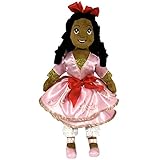 Nutcracker Ballet Gifts Plush African American Clara Doll with Rose Gold Satin and Lace Dress, Red...