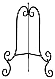 Pinnacle Frames and Accents Black Iron Curve Scalop Easel Display Stand, 14 Inches