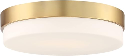 Montaje empotrado LED grande Roma - latón cepillado antiguo