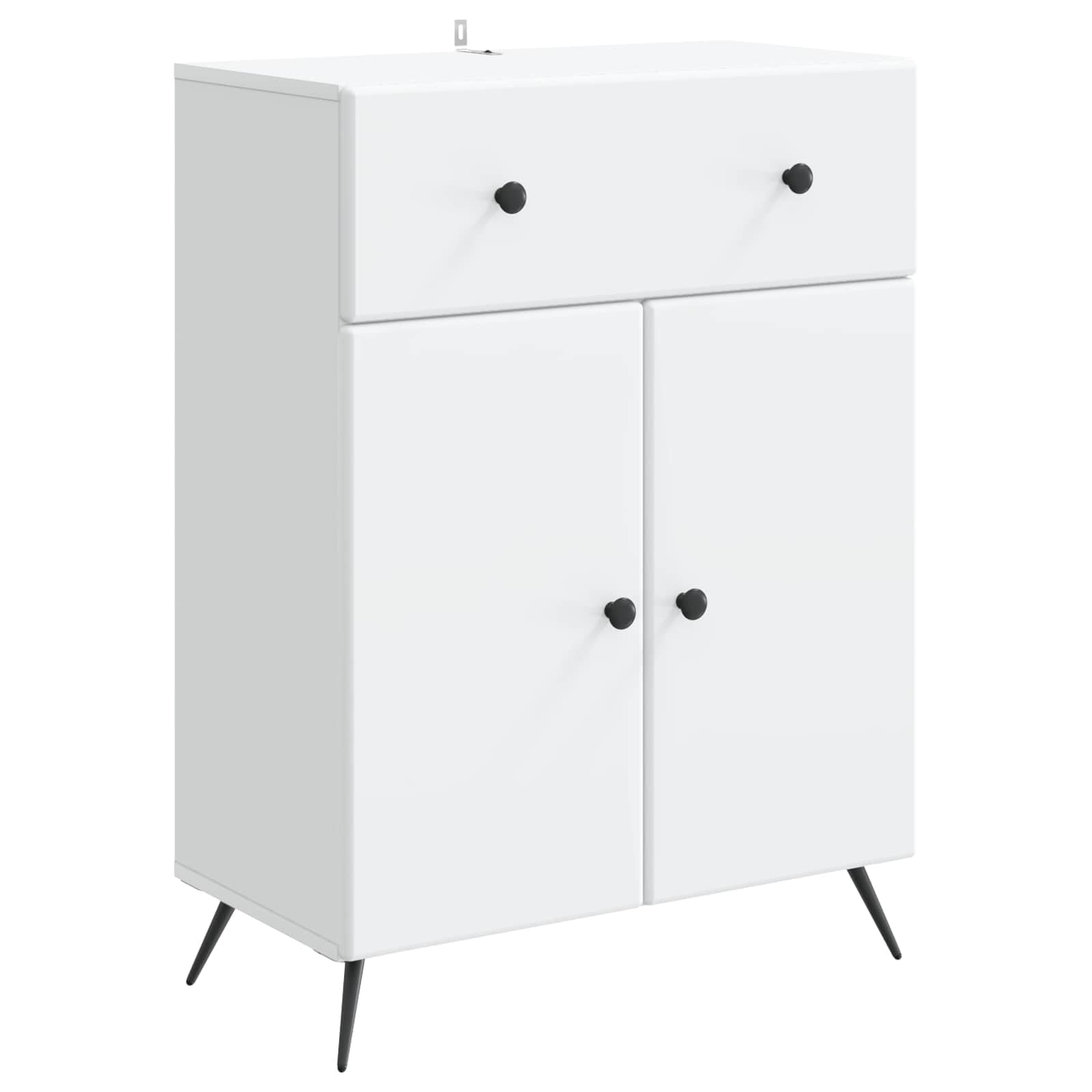 Cómoda moderna con estantes ajustables y cajón superior para almacenamiento versátil
