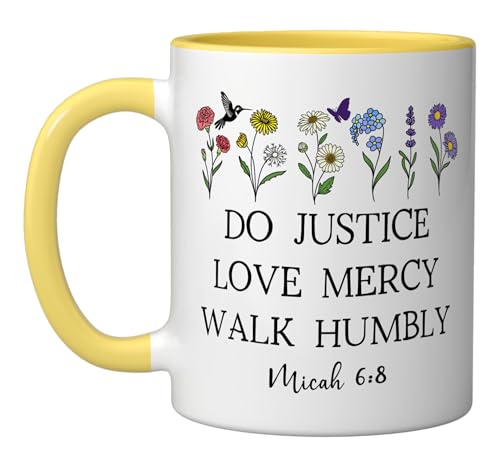 Taza cerámica versículo bíblico Micah 6:8 11 oz miniatura 1