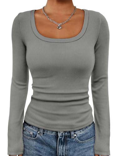 ATHMILE Long Sleeve Tops Women Fall Outfits 2026 Fashion Going
