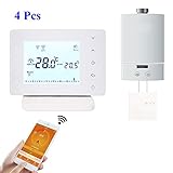 Mando a distancia: este termostato de calefacción de gas utiliza tecnología RF inalámbrica, puedes utilizar el termostato digital para controlar la temperatura de la habitación en la oficina, dormitorio a través de la aplicación Beok Home en cualquier momento y en cualquier lugar. Necesitas añadir la habilidad Beok Home, para que pueda funcionar con Amazon Alexa o Google Home.