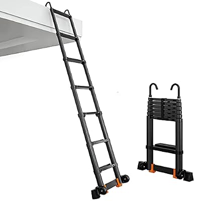 Telesladderladders Multi-Purpose Extendable Ladderladder 20Ft/16.5Ft/15Ft/12.5Ft/8.5Ft Tallcopiladder, Aluminumextension Ladder with Detachable Hook/3. 5M/11.5Ft