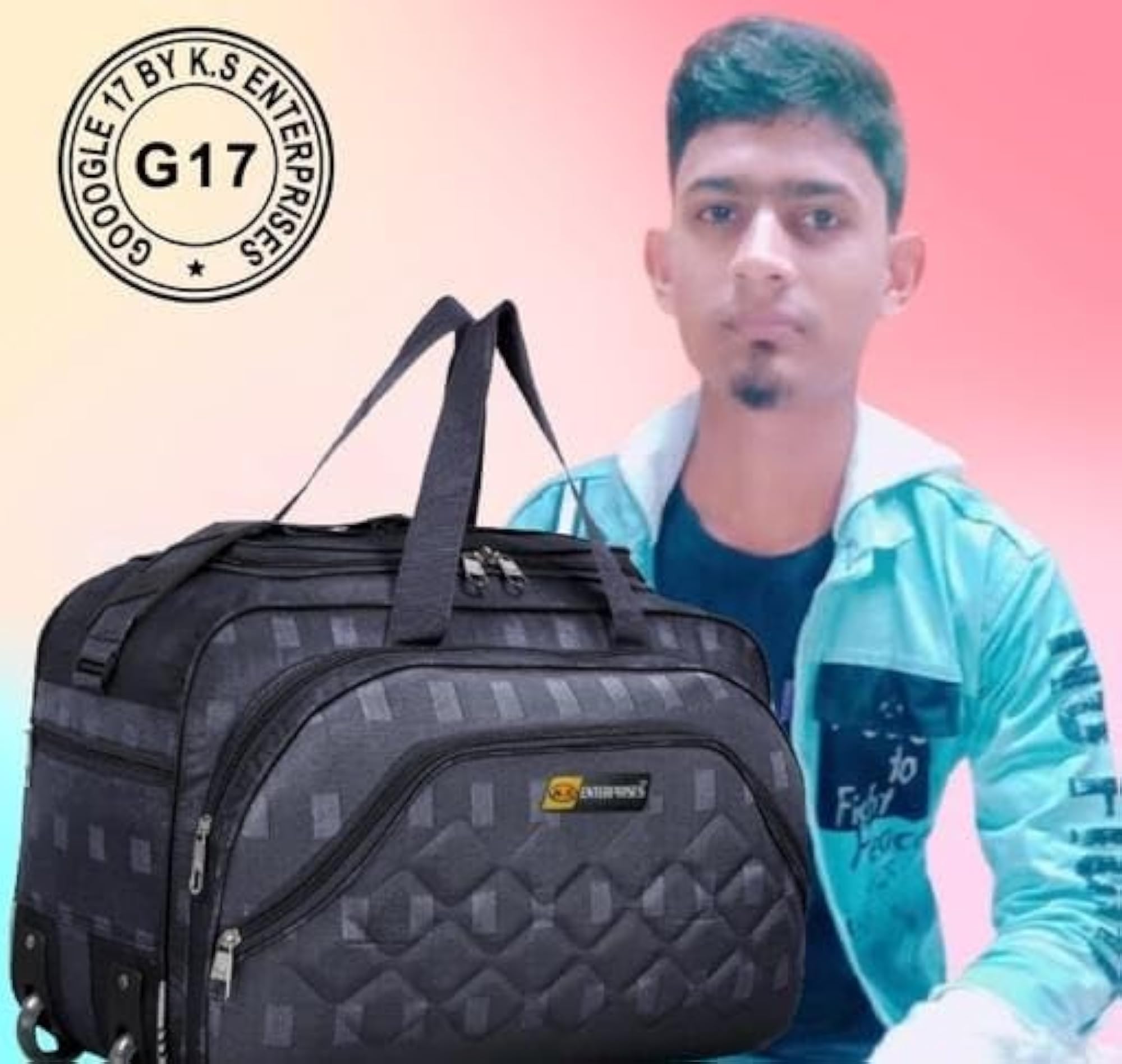 45 L Strolley Unisex Expandable Waterproof Duffel Bag