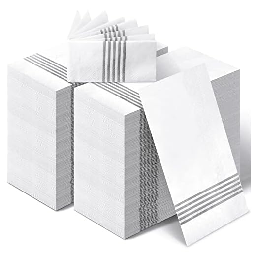 200 Pack Disposable Hand Towels for Bathroom Paper Hand Towels Disposable Guest Towels Dinner Napkins for Bathroom Kitchen Parties Weddings (Dark Gray, 200 Pcs)