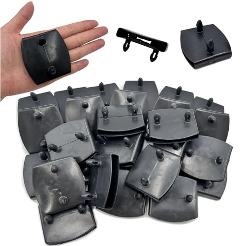 honigo 30pcs 54x9mm Black Replacement Bed Slat Plastic Centre Caps Holders for Holding Securing...