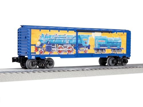 Wagon Blue Comet Boxcar Angela Trotta Thomas pour décor de train de Noël