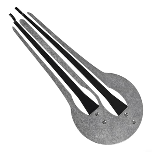Deskbloom Stainless Steel Jaw Harp Ethnic Russian Mouth Harp Musical Instrument for Beginners Portable 2-Tone Harmonica 13x5.25cm