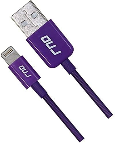 RND Power Solutions Power Solutions Apple Certified Lightning to USB 1.5Ft Cable for Iphone (XS, Max, XR, X, 8, Plus, 7, Plus, 6, Plus, 6S, Plus) Ipad (Pro, Air, Mini) and iPod (1.5 Feet/.5 Meter/Purple)