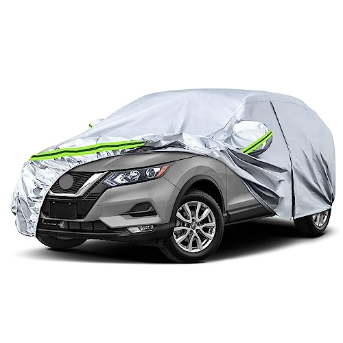 Image of Waterproof Car Covers Replace for 2008-2025 Nissan Rouge, 6 Layers All Weather Custom-fit Car Cover with Zipper Door & Windproof Bands for Snow Rain Dust Hail Protection (Rouge)
