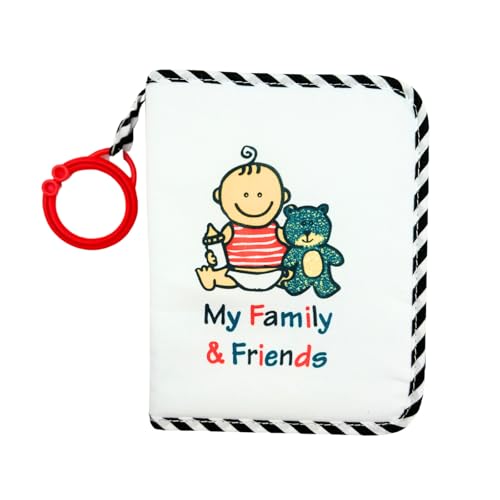 Image of Baby's First Photo Album - My First Family Photo Album - Soft Fabric, Baby Safe, Easy to Clean, Holds 17 Photos, Personalize with Your Favorite Pictures, No Hard Edges