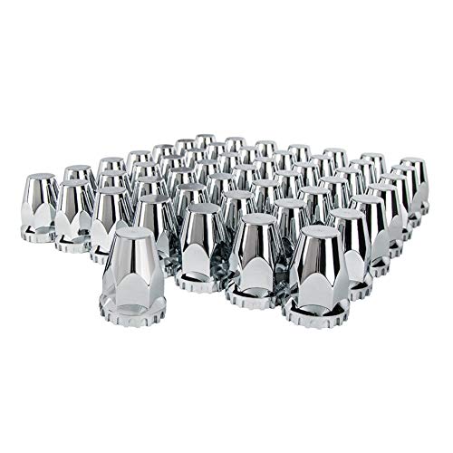 United Pacific 10064CB Wheel Lug Nut Cover, 33mm x 2-3/4", Chrome, Plastic, Thread-On, Bullet Shape by United Pacific - Used condition - US$49.02