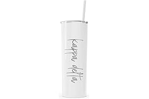 Kappa Delta Laser Engraved Skinny Tumbler with Straw: The Perfect Gift for Sorority Sisters