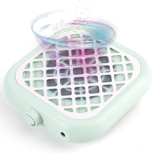 BOMOQING Mini Nail Dust Collector, Compact Nail Vacuum Fan Dust Collector for Beginner with 30PCS...