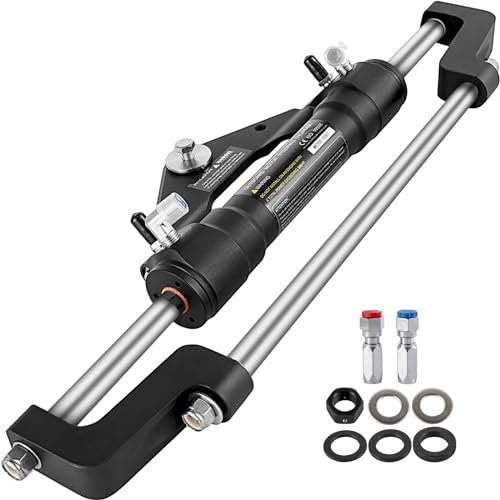 VEVOR Hydraulic Steering for Boats 300HP, Outboard Hydraulic Steering Cylinder HC5358-3 & HC5345-3, Front Mount Without Helm Pump or Steering Hose