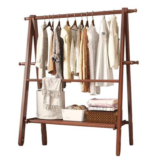 Porte-manteau pour chambre et entrée penderie en bois naturel 80 cm