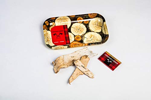 Canadian Lumber All Natural Wood Pulp Rolling Papers - The Woods - Bulk Display Box - 22 Rolling Paper Booklets With Filter Tips #TOP2