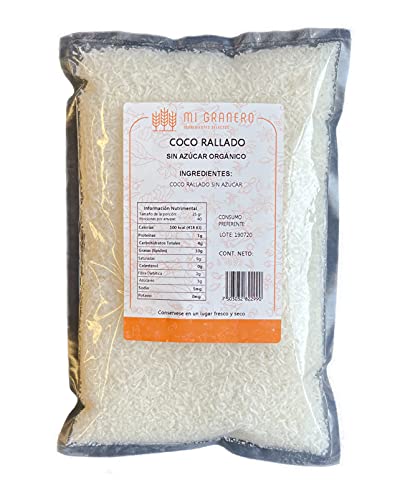 Coco Rallado orgánico sin Azúcar 1 kilo