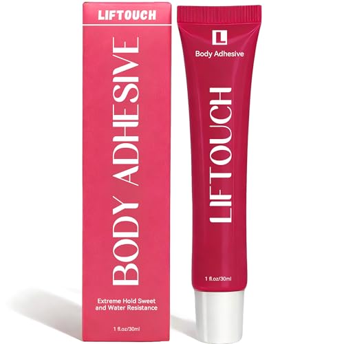 Body Adhesive Glue for Clothes 30ml Sweat Proof Water Wash Off Skin Adhesive Fabric-Safe Liquid Fashion Glue for Low-Cut Styles
