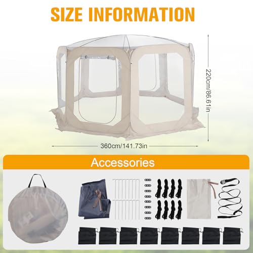 Carpa Globo Jardín Portátil para 6 Personas miniatura 6