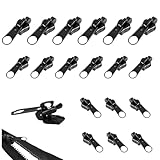 18 Stück Reißverschluss Zipper Ersatz, Reißverschluss Zipper Ersatz in Drei Größen, Pull Abnehmbar, Zipper Repair Kit Für Rucksäcke, Koffer, Jacken