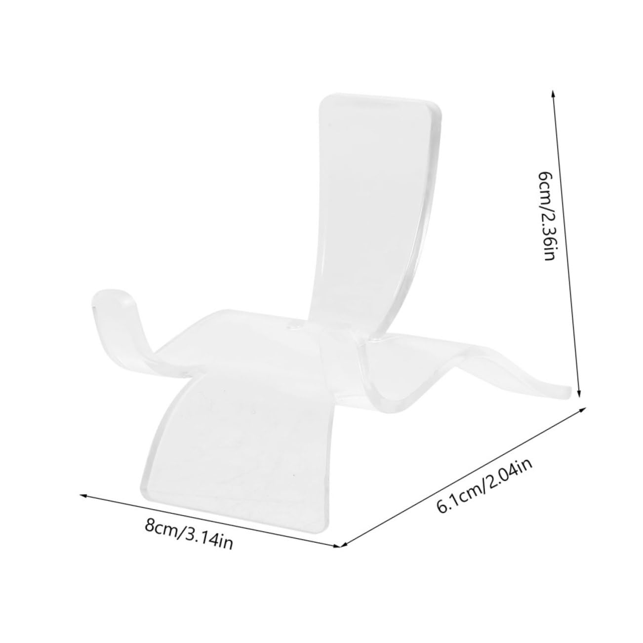 Ciieeo Sturdy Crystal Pendant Display Stand 10pcs Acrylic Mineral Holder for Specimens