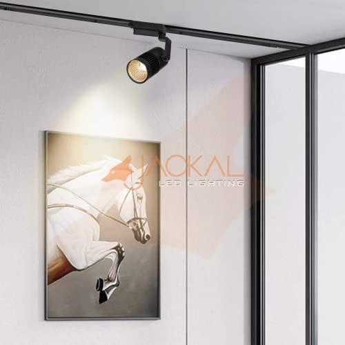 Image of JACKAL 30 Watt Warm White LED Track Light /Spot Light /Focus Light /Picture Light (Pack of 2), Indoor Light with Rotatable Head | Perfect for Showrooms, Shops and Living Room - Trackway Not Included