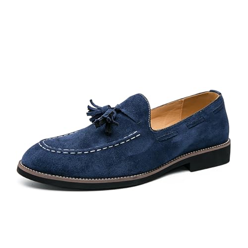 Loafers for Men Casual Moccasins Fashion Suede Lace Slip-On Dress Boat Driving Shoes