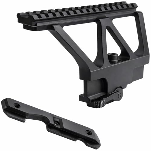 Gotical Side Rail Scope Mount with Picatinny System CNC Aluminum Side Rail Scope Mount Black