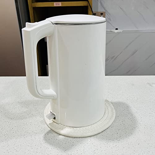 Abenkle Potholders Set Of 2, 100% Cotton Rope Woven Hot Pot Holders, Round Coasters Hot Pads Mats Placemats Table Mats, Spoon Rest For Kitchen Table Cooking, Baking - 7 Inches, White #TOP7