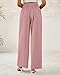 BTFBM Women Wide Leg Dress Pants 2026 High Waisted Button Pleated Business Casual Trousers Office Work Palazzo Pants(Pink, Large)