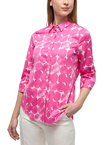 ETERNA Modern Fit Bluse Langarm Hemdkragen Muster rosa Größe 42